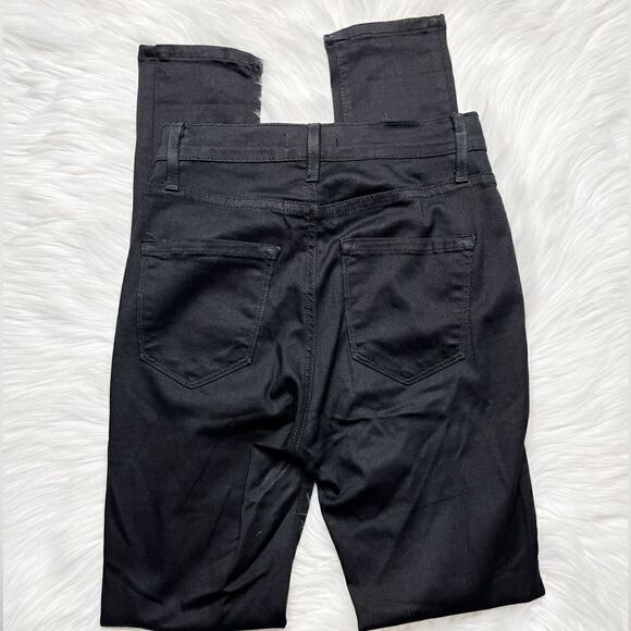 Fashion Nova High Rise Distressed Skinny Jeans Black Size 26 - Picture 4 of 5